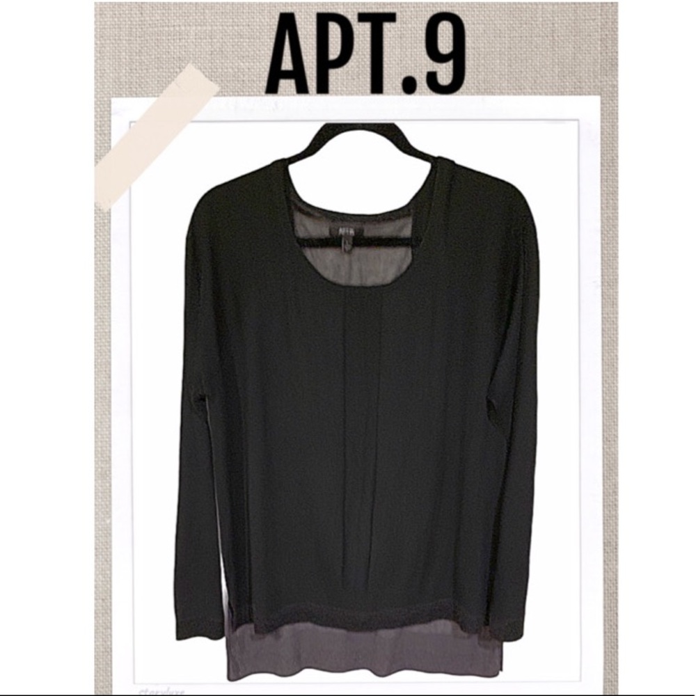 Flash Sale APT.9 Blouse Fashionable black & silver blouse Size L